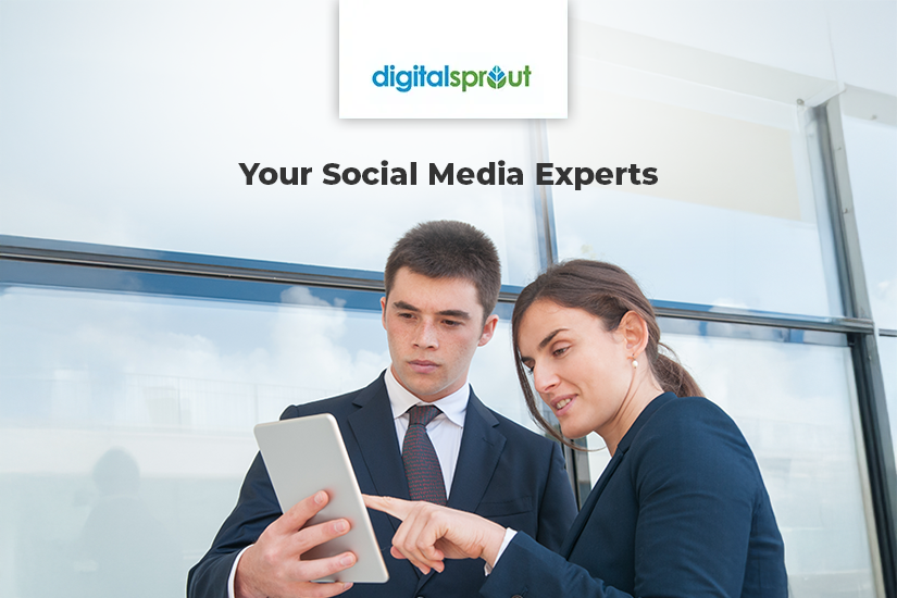 Digital Sprout marketing team managing social media for a paving business.